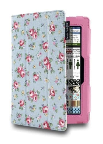 Lente Designs® Amazon Kindle Fire HD 7" (3rd Gen, 2013) Canvas Pink Roses Case
